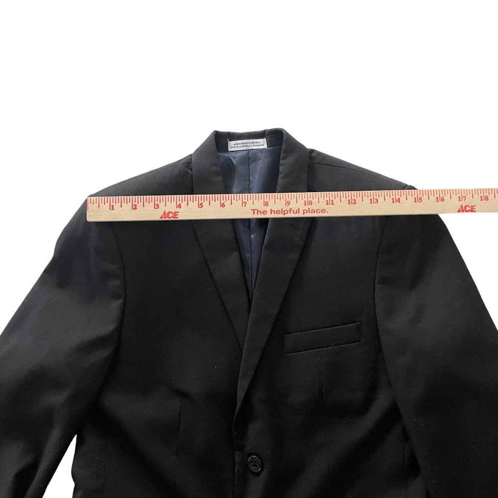 Izod Wool Single-Breasted Blazer Jacket Boys Size 16 Black Business Career - Picture 10 of 13